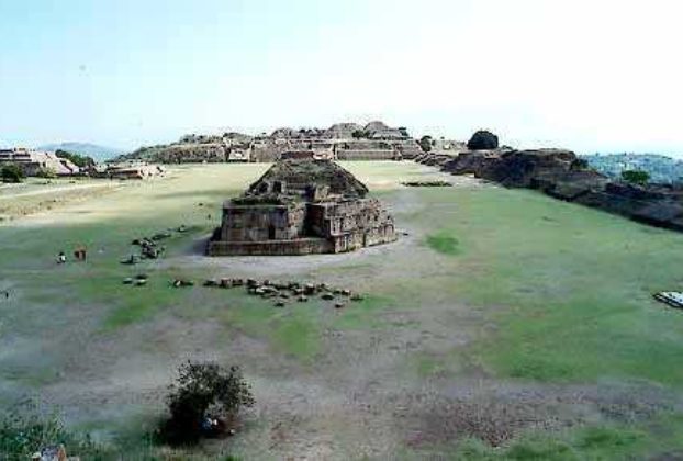 The imposing archeological zone of Monte Alban just outside the city of Oaxaca, Mexico. © Alan Cogan, 1997