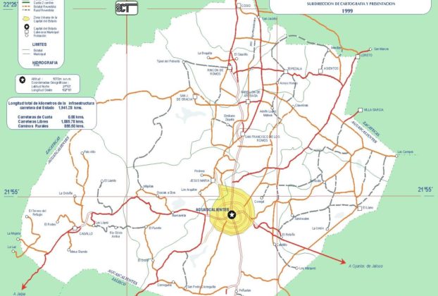 Map of Aguascalientes
