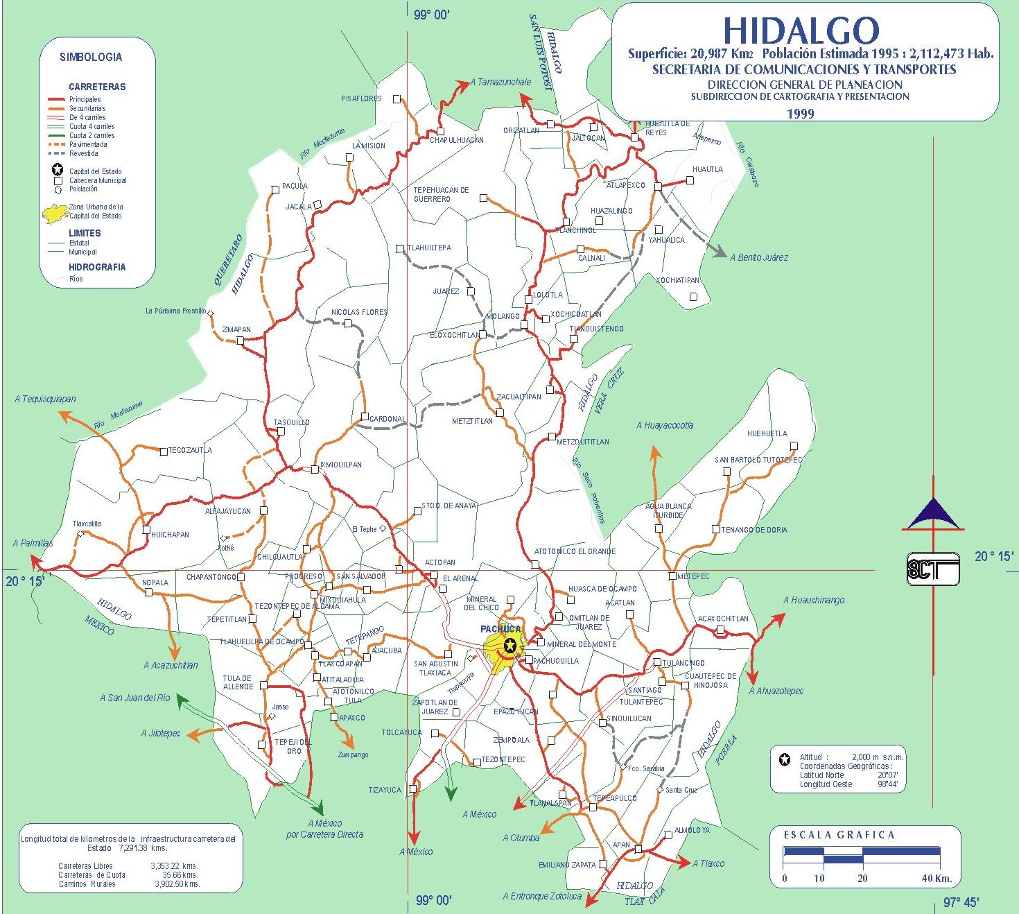 Map of Hidalgo