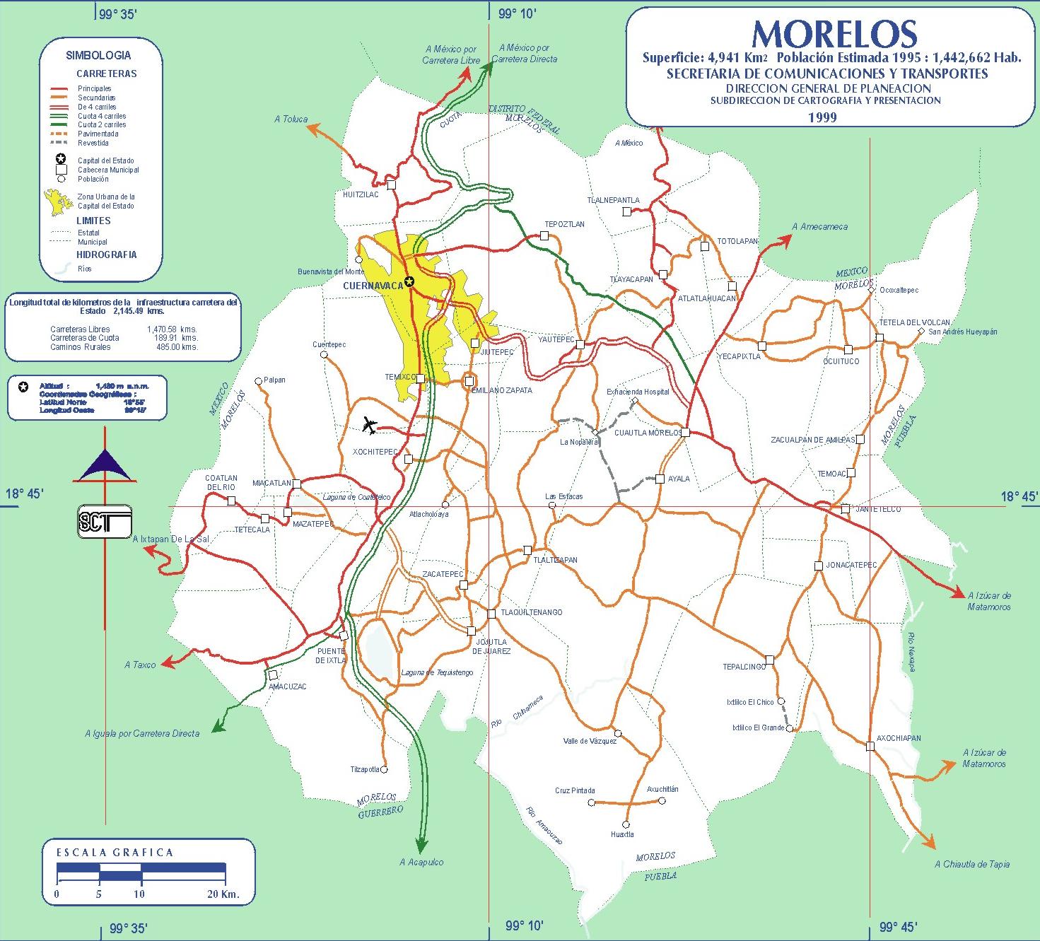 Map of Morelos