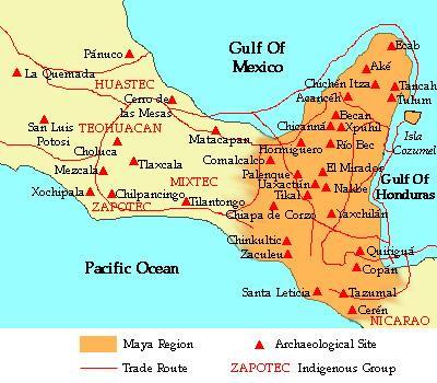 Map of the classic period 250 A.D. - 900 A.D. 