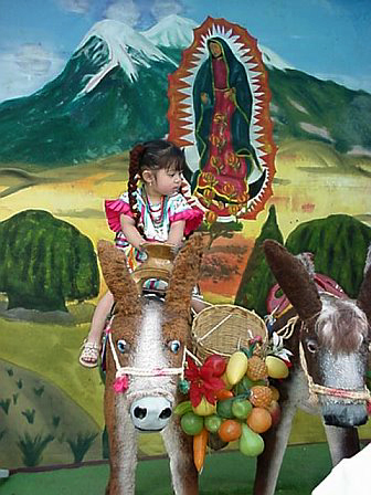 Posing on a burro