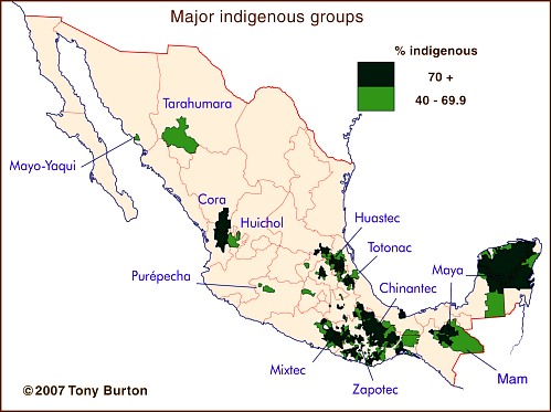 Mexico's major indigenous groups (Interactive map)