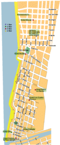 Map of Puerto Vallarta hotels - north side
