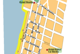 Map of Puerto Vallarta hotels - north side