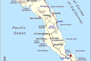 Map of Baja California Sur