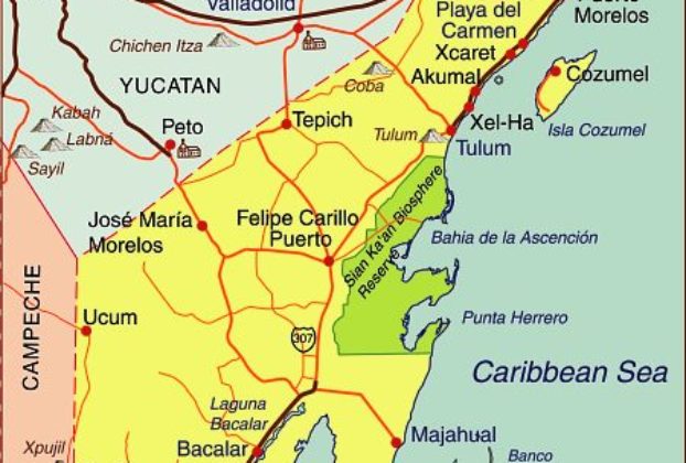 Interactive Map of Quintana Roo, Mexico