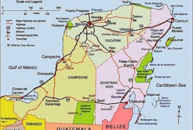 Interactive Map of the Yucatan Peninsula