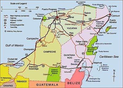 Interactive Map of the Yucatan Peninsula