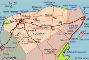Interactive Map of Yucatan, Mexico