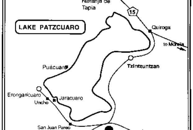 Map of Lake Patzcuaro villages