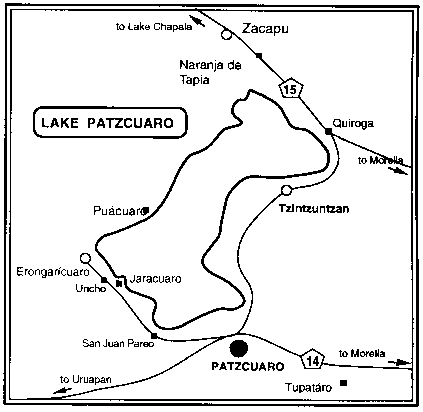 Map of Lake Patzcuaro villages