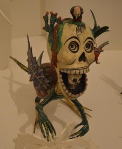 A fantastical alebrije by Pedro Linares on display at the Museo de Arte Popular in Mexico City. Photo © Museo de Arte Popular, 2019