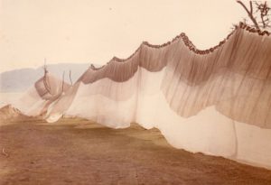 ﻿But much more valuable was the lake’s apparently endless supply of fish. Long nets drying in the sunshine were a common sight near the lake. ﻿Photo by Beverly Johnson. All rights reserved.