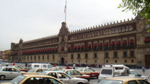 The imposing Palacio Nacional in Mexico City © Lilia, David and Raphael Wall, 2012