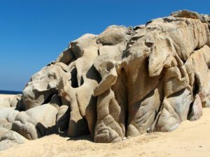 At Playitas, on the shores of Mexico's Cabo Corrientes, there are water-cut stone menageries that look like a stampede of vaguely African imaginary animals, suddenly frozen just before reaching the surf. © David Kimball, 2013
