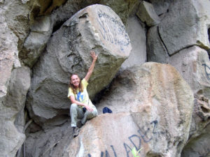 The largest fossil fumarole seen near Tala, Mexico measures 1.2 meters across. © John Pint, 2011