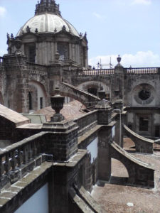 Mexico City's Metropolitan Cathedral. The photo was taken from the roof. © Lilia, David and Raphael Wall, 2012
