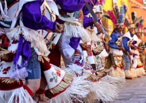 The outfits worn during the festival are inspired by the dress of their indigenous ancestors. © Tara Lowry, 2015