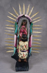 Francisca Calvo depicts Juan Diego and the Virgin of Guadalupe in a ceramic sculpture named El Motiivo de Su Llegada (The Reason for her Coming). © Arden Aibel Rothstein and Anya Leah Rothstein, 2007