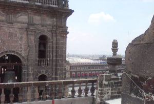 This Mexico City photograph was taken on Cathedral with the Zocalo and the Palacio Nacional in the background © Lilia, David and Raphael Wall, 2012