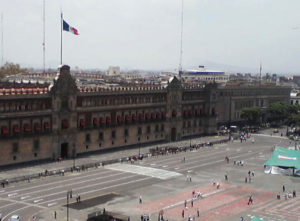 The majestic Palacio Nacional faces Mexico City's main plaza, or Zocalo, second in size only to Red Square in Moscow. © Lilia, David and Raphael Wall, 2012