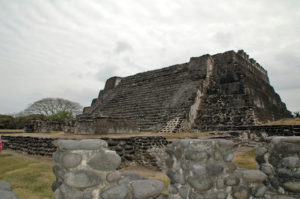 The ruins of an ancient pyramid dominate the archeological site of Zempoala in Veracruz, Mexico. © Roberta Sotonoff, 2009