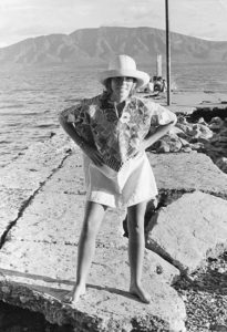 Well... we’ve come full circle, back to the pier, where Tamara strikes a model’s pose as she stands on the cracked concrete and says she hopes we’ve enjoyed this quick tour of 1970 Ajijic. This photo is one of several beautiful publicity photos taken that day by Beverly Johnson to advertize some of the fashionable clothing designs sold by Gail Michaels in her store “El Angel”. ﻿It is many years since Tamara was last in Ajijic. It is very doubtful if she would recognize very much in the village today. ﻿Photo by Beverly Johnson. All rights reserved.