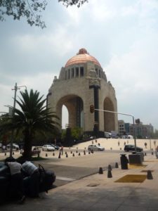 Mexico City's Revolution Monument, or Monumento a la Revolucion, seen from Ignacio Ramirez Street. It is also known as the Arch of the Revolution, © Anthony Wright, 2012