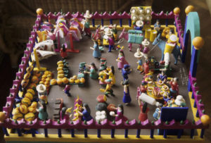 By Maximino Santiago Garcia, this colorful tableau depicts a mercado, or market in Oaxaca. © Arden Aibel Rothstein and Anya Leah Rothstein, 2007