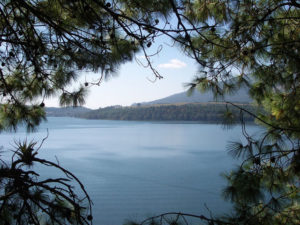 View of Lago Zirahuen from the hilltop resort of Turinjandi in Michoacan, Mexico © Linda Breen Pierce, 2009