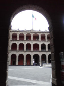 Interior patio of the Palacio Nacional in Mexico City © Lilia, David and Raphael Wall, 2012