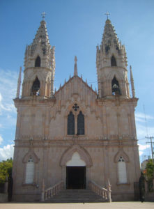 The Santuario de la Virgen de Guadalupe crowns a hilltop in Calvillo, Aguascalientes. The neo-Gothic church hosts a solemn ceremony on December 11 to mark the Feast Day of Our Lady of Guadalupe. © Diodora Bucur, 2009