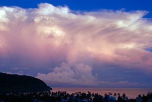 Billowing clouds above the ocean in Mexico's Nayarit Riviera © Christina Stobbs, 2012