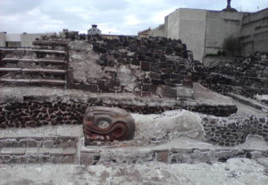 The Templo Mayor, a pre-Hispanic Mexica or Aztec temple discovered beneath downtown Mexico City © Lilia, David and Raphael Wall, 2012