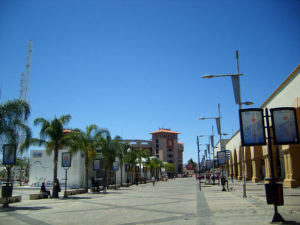 In Aguascalientes, the restaurant-dotted fair strip linking the Jardin de San Marcos and the plaza de toros bullfighting ring is particularly popular with revelers who attend Mexico's Feria de San Marcos. © Diodora Bucur, 2010