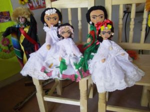 Frida Kahlo dolls of all sizes dressed in regional Mexican attire © Alvin Starkman, 2012