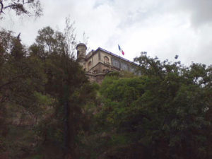 Mexico City's Chapultepec Castle, seen from below © Lilia, David and Raphael Wall, 2012