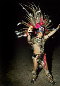 Dance troupes from all over Mexico come to Mexico's Guachimontones archeological site to perform on astronomically significant days. © John Pint, 2009