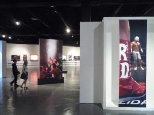 Featured Mexican wrestling photographs on display at the Museo de las Culturas Populares are in a large-scale format © Anthony Wright, 2013