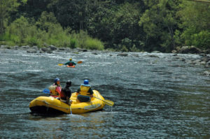 The author and her husband go rafting in the Pescado River of Veracruz, Mexico. From ecotourism and adventure tourism to delightful people, amazing ruins and much history, there's a lot to see and do in Veracruz. © Roberta Sotonoff, 2009