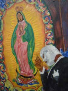 El Santo y La Virgen, painting by Marisa Lara © Anthony Wright, 2013