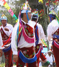 Nahua men in ceremonial dress © Samantha Raneri 2007