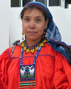 Catalina Gonzalez Hernandez, a Huichol woman from San Sebastian in the state of Jalisco, was the guest of honor at the exhibit's opening. © Kinich Ramirez, 2006