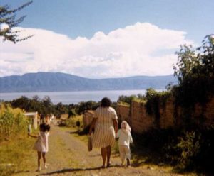 ﻿An idyllic childhood? Walking was the norm in 1972. Cars were few and far between — oh, how the village has changed in recent years! Stop lights are now needed at regular intervals along the highway and parking spots are in desperately short supply. Photo in family collection of Marsha Sorensen; all rights reserved.