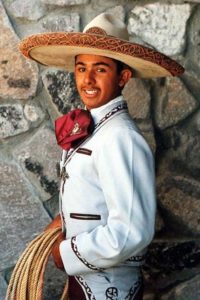 The Castro brothers, Miguel and Daniel (next image) wear their costumes for the Charreada. Photography by Gilbert W. Kelner. © 2000