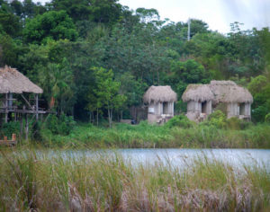 Pac Chen isa tiny Maya village in Quintana Roo, perched on the edge of a lagoon that is ringed by jungle growth and chit palms with their fan-like fronds. © Jane Ammeson, 2009
