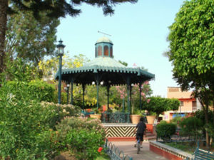The plaza in Ajijic, Mexico, where Bob and Judie Terry make their home in the winter months. © James Tipton, 2011