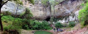 Meandering canyons with sheer walls up to 50 meters high are found in many parts of the Primavera Forest near Guadalajara. This one shelters a small cave (La Atarjea Tapada) where clean, cool water drips from the ceiling all year round. © John Pint, 2014