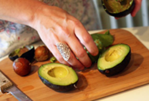 The secret to perfect Mexican guacamole is a flavorful, ripe avocado. © Jeanine Thurston, 2011